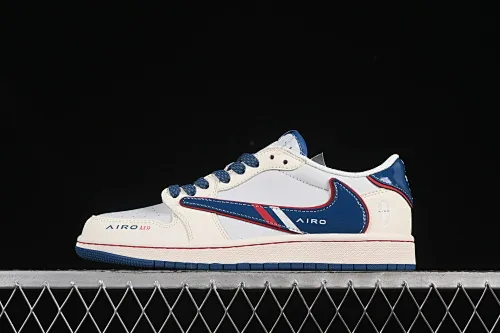 All categories Air Jordan Jordan series basketball shoes Air Jordan 1 Low high-end customized low-top sneakers Travis Scott x Fragment Design x Air Jordan 1 Low OG SP AJ1 Joe 1 asked the world to jointly brand Galaxy Blue low-top cultural casual sneakers FC1688-240